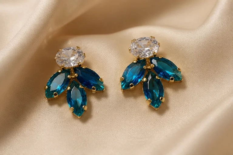 Sapphire Bloom Crystal Drops