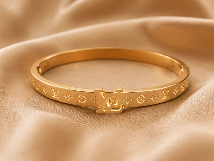 Golden Sculpted Heritage Bangle