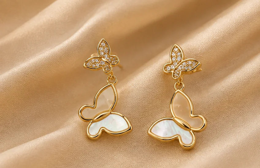 Pearlwing Butterfly Earrings