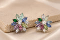 Prismatic Bloom Crystal Earrings