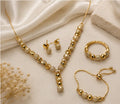 Golden Crystal Beaded Jewellery Set