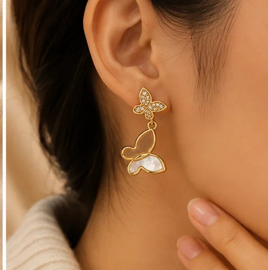 Pearlwing Butterfly Earrings