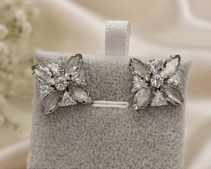 Crystal Butterfly Stud Earrings