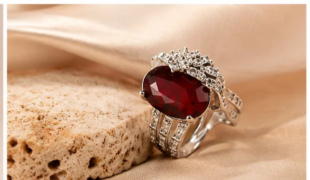 Crimson Crown Statement Ring