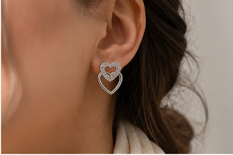 Celestial Heart Drop Earrings