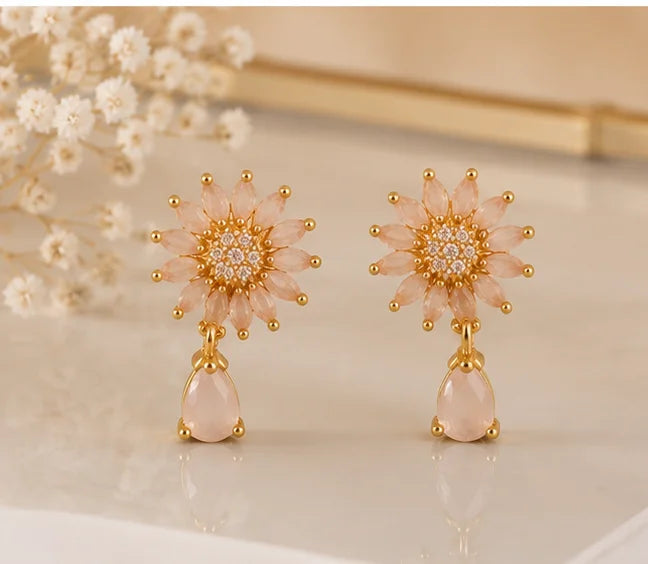 Blush Blossom Drop Earrings