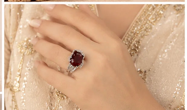 Crimson Crown Statement Ring
