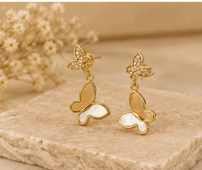 Pearlwing Butterfly Earrings