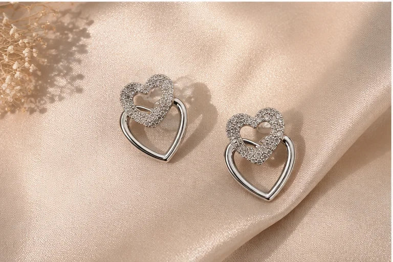 Celestial Heart Drop Earrings