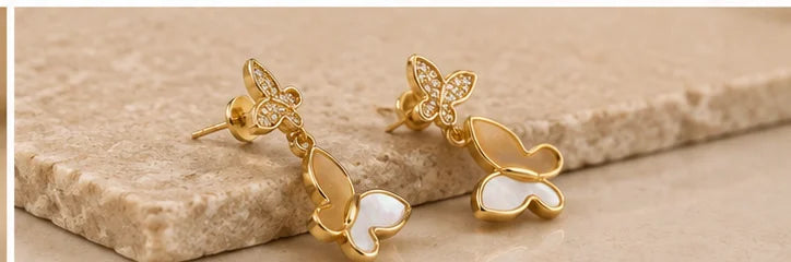 Pearlwing Butterfly Earrings