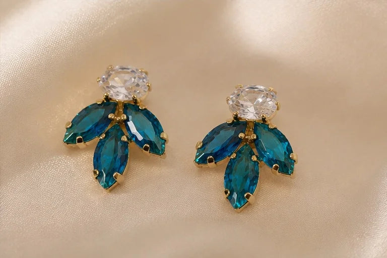 Sapphire Bloom Crystal Drops