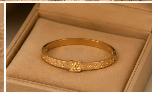 Golden Sculpted Heritage Bangle