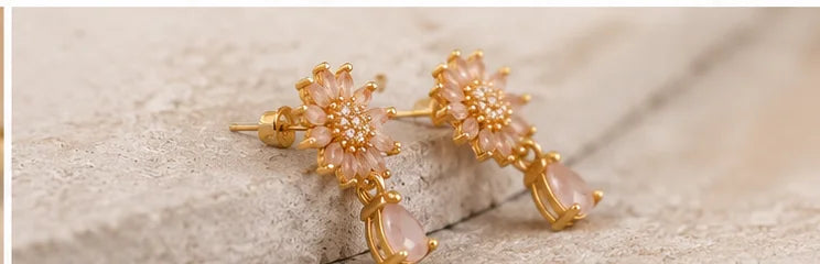Blush Blossom Drop Earrings