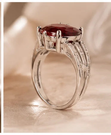 Crimson Crown Statement Ring