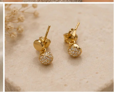 Golden Crystal Beaded Jewellery Set