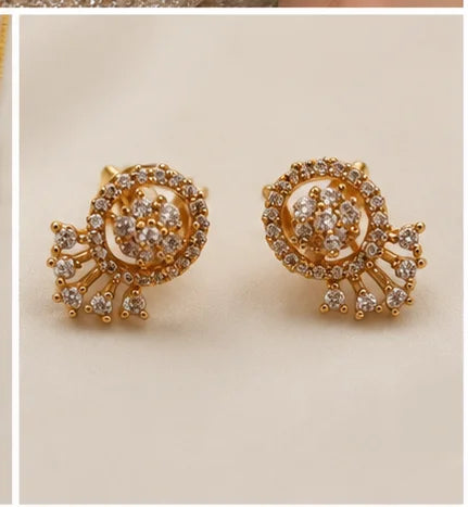 Golden Circle Stone Necklace Set