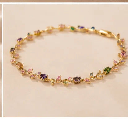 Emerald Vine Crystal Bracelet