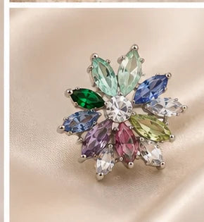 Prismatic Bloom Crystal Earrings