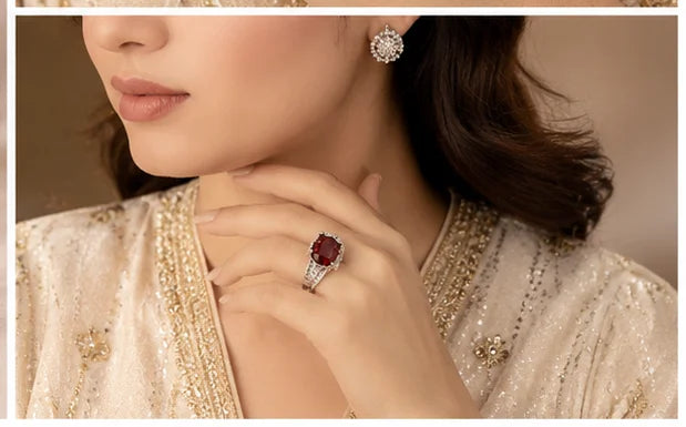 Crimson Crown Statement Ring