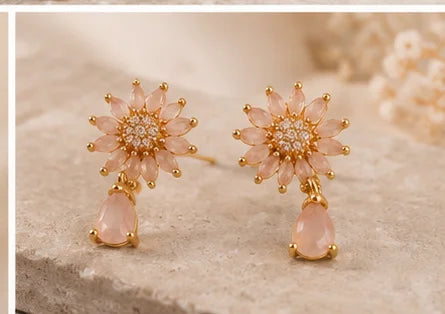 Blush Blossom Drop Earrings