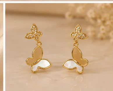Pearlwing Butterfly Earrings