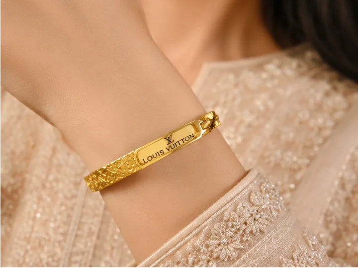 Golden Textured Bangle