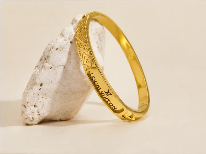 Golden Textured Bangle