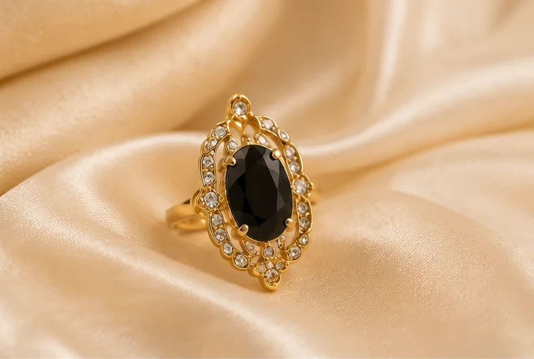 Midnight Halo Statement Ring