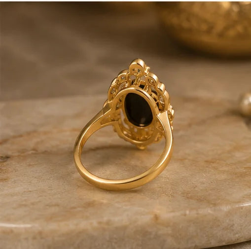Midnight Halo Statement Ring
