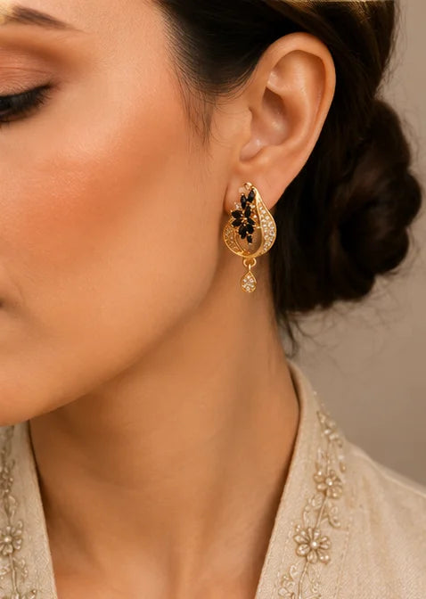 Noir Teardrop Crystal Jewelry Set