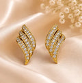 Golden Cascade Crystal Earrings