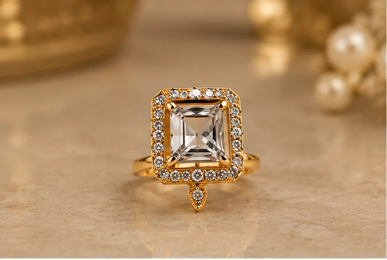 Imperial Crystal Signet Ring