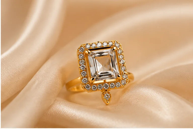 Imperial Crystal Signet Ring