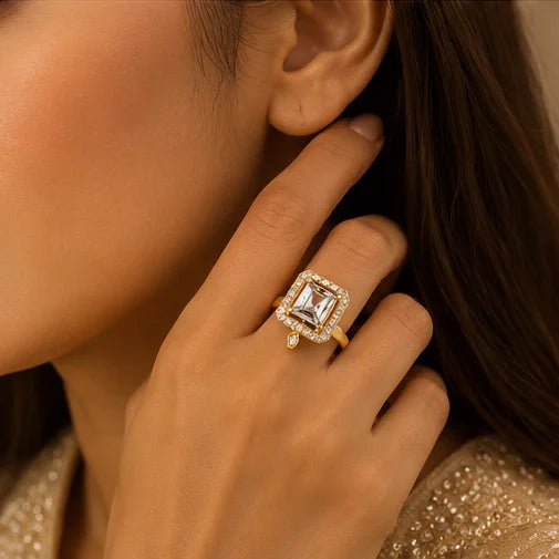 Imperial Crystal Signet Ring