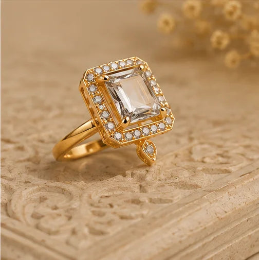Imperial Crystal Signet Ring