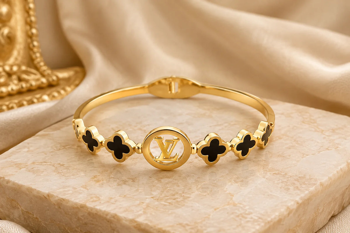Golden Clover Heritage Bangle