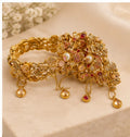 Golden Crystal Bridal Bangle Set