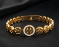 Golden Crystal Heritage Motif Bangle