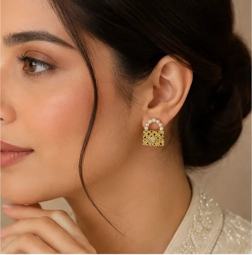 Pearl Luxe Handbag Earrings