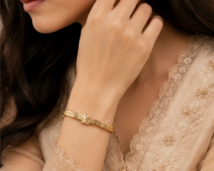 Golden Heritage Engraved Bangle