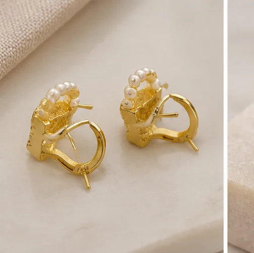 Pearl Luxe Handbag Earrings