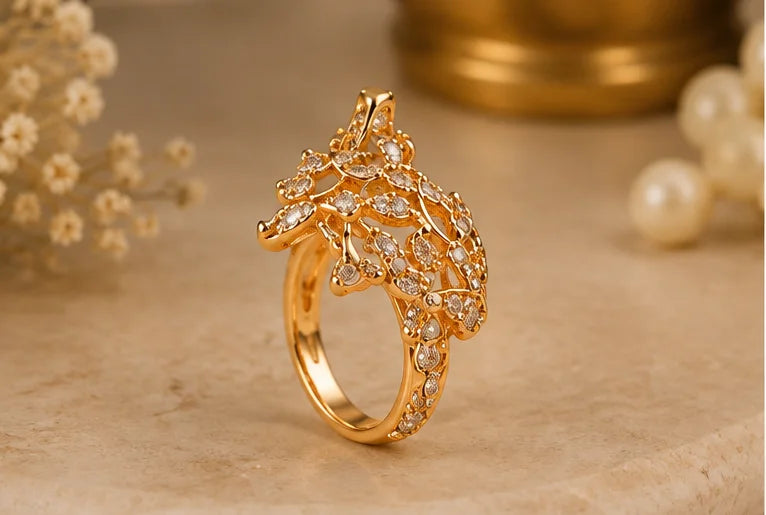 Crystal Panther Ring