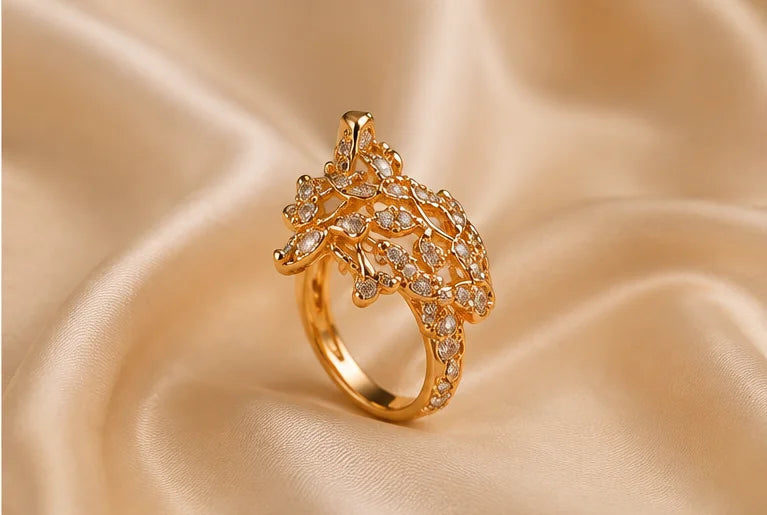 Crystal Panther Ring