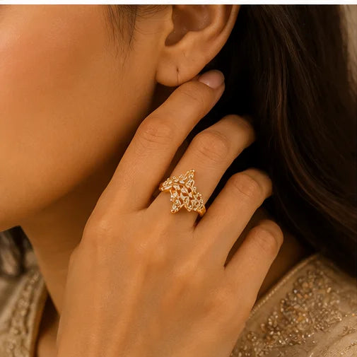 Crystal Panther Ring