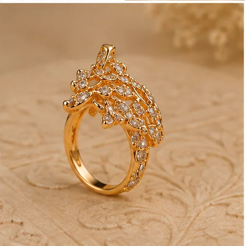 Crystal Panther Ring