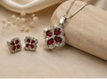 Ruby Bloom Crystal Jewelry Set