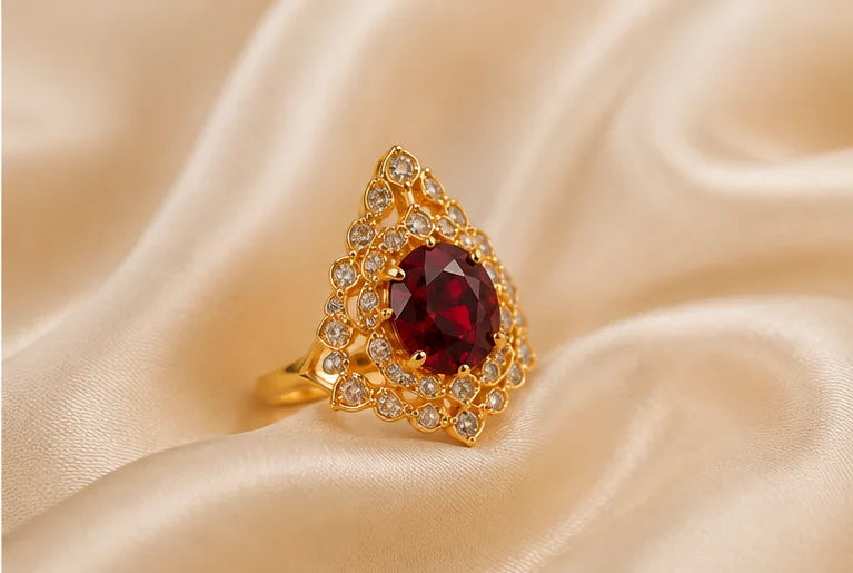 Ruby Royale Halo Ring