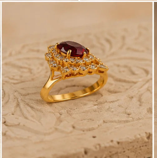 Ruby Royale Halo Ring